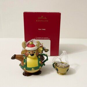 2020 Hallmark Keepsake Christmas Ornaments Tea Time Reindeer and Teapot